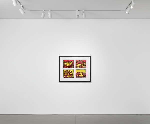 Keith Haring - Pop Shop IV (Littmann PP. 146-147), 1989, The complete set of four silkscreens
