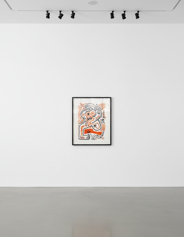 Keith Haring - Untitled 1984, 1984, Signed and dated verso: "K. Haring Jan. 14–1984"
Sumi ink on paper