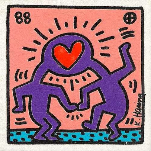 Keith Haring - Untitled (Wedding Invitation)  (Littmann PP. 92), 1988
