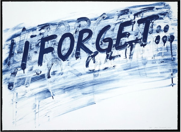 Mel Bochner - I Forget, 2014