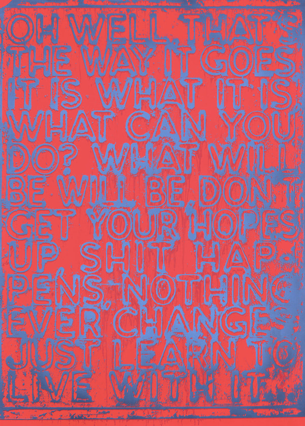 Mel Bochner - Oh Well, 2020, Silkscreen in 7 colors