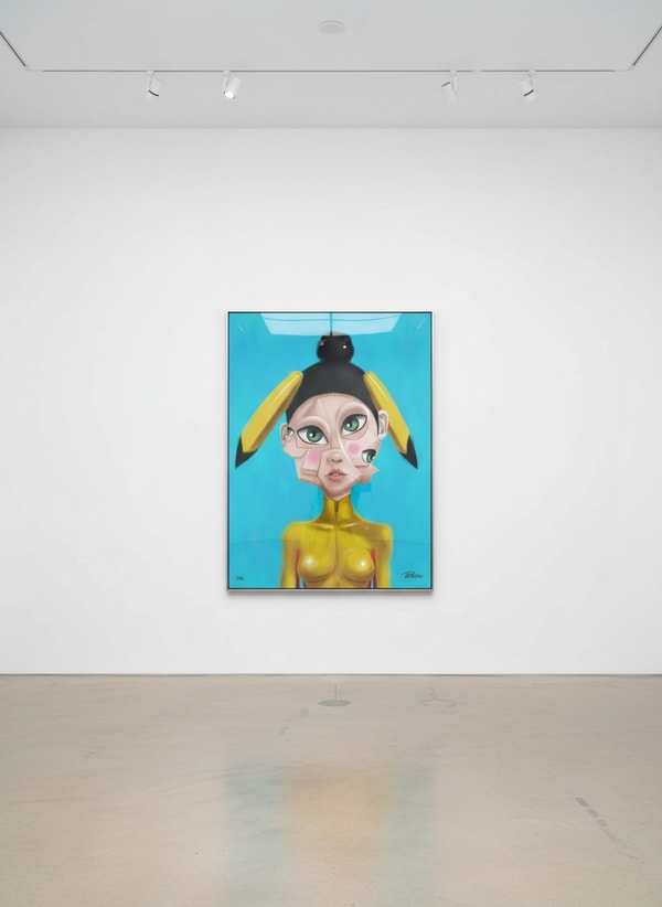 Mr Pinkbrush - Pika Girl, 2026, Oil painting on canvas