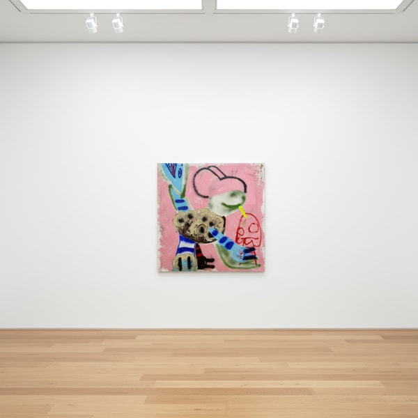 Niall Strachan - A Balanced Lifestyle Is Essential, 2026, Oil stick, acrylic, spray paint on canvas 