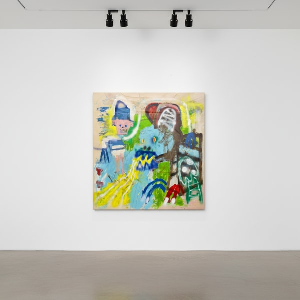 Niall Strachan - Good Boy, 2026, Oil stick, acrylic, spray paint on canvas 