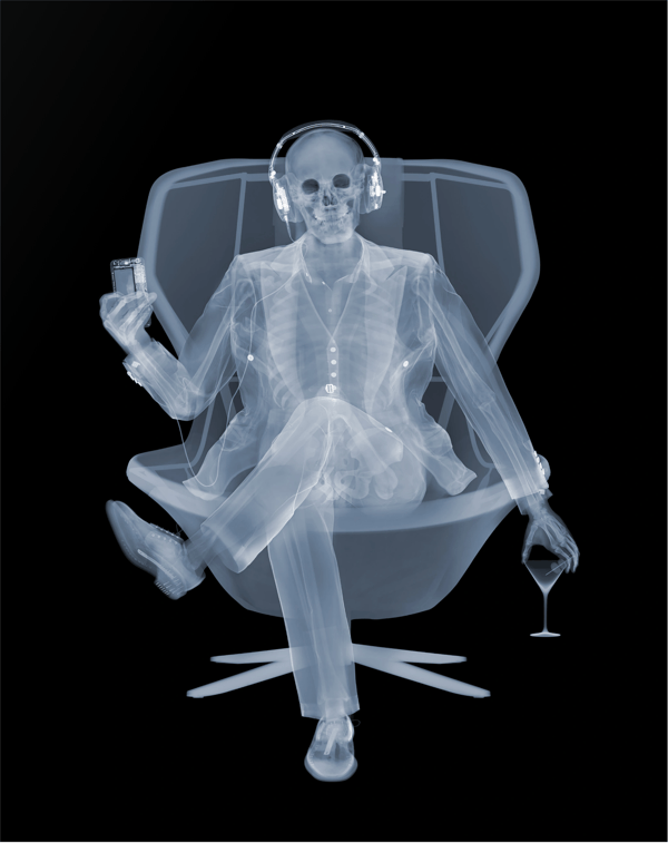 Nick Veasey - Easy Listener, Framed Chromaluxe