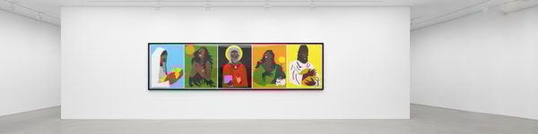 Nina Chanel Abney - Temporary Friends, 2019, Set of five relief prints