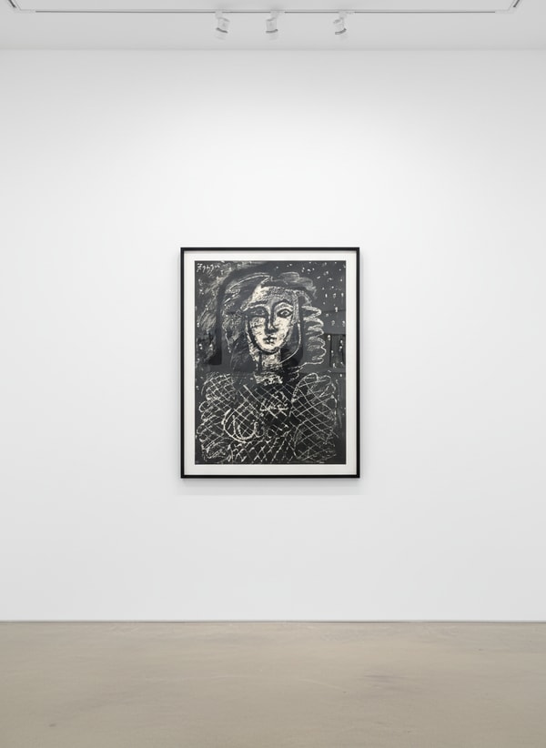 Pablo Picasso - Buste au fond étoilé (Bust with Star Background), 1949