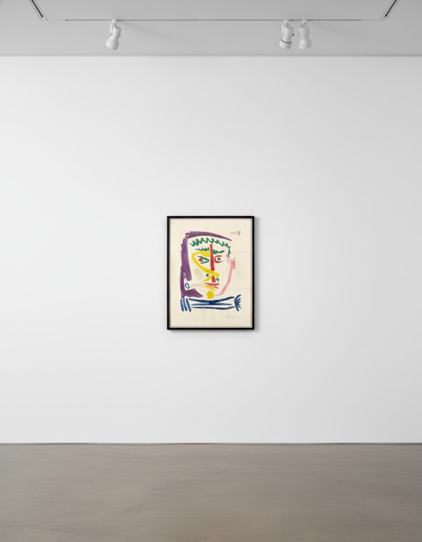 Pablo Picasso - Fumer III, 1964, Aquatint and soft-ground etching in colors on Richard de Bas wove paper, signed in pencil...