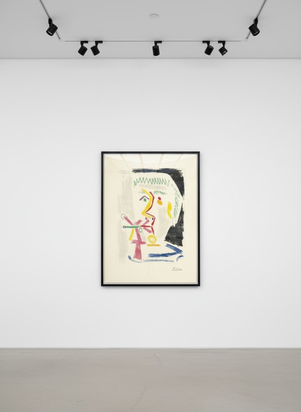 Pablo Picasso - Fumeur A La Cigarette Verte, 1964, Aquatint and soft-ground etching in colors on Richard de Bas wove paper...