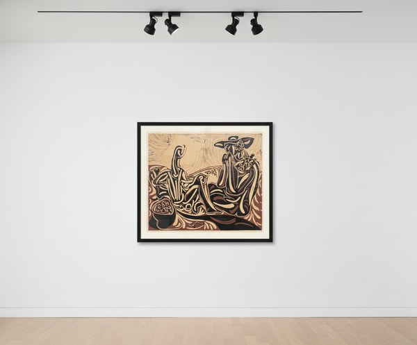 Pablo Picasso - Les vendangeurs, 1959, Color Linocut on Arches Wove Paper