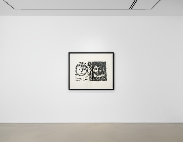 Pablo Picasso - Paloma et Claude, 1950, Lithograph made with fingerpainting with ink on lithographic transfer paper
Bloch ...