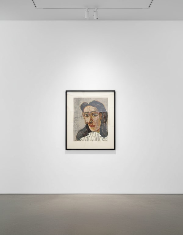 Pablo Picasso - Tête de Femme III: Portrait of Dora Maar, 1939, Aquatint printed in colors
Unsigned, Unnumbered