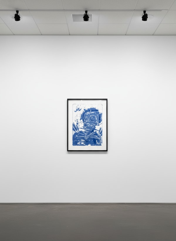 Retna - Bluestone, Lithograph of Rives paper