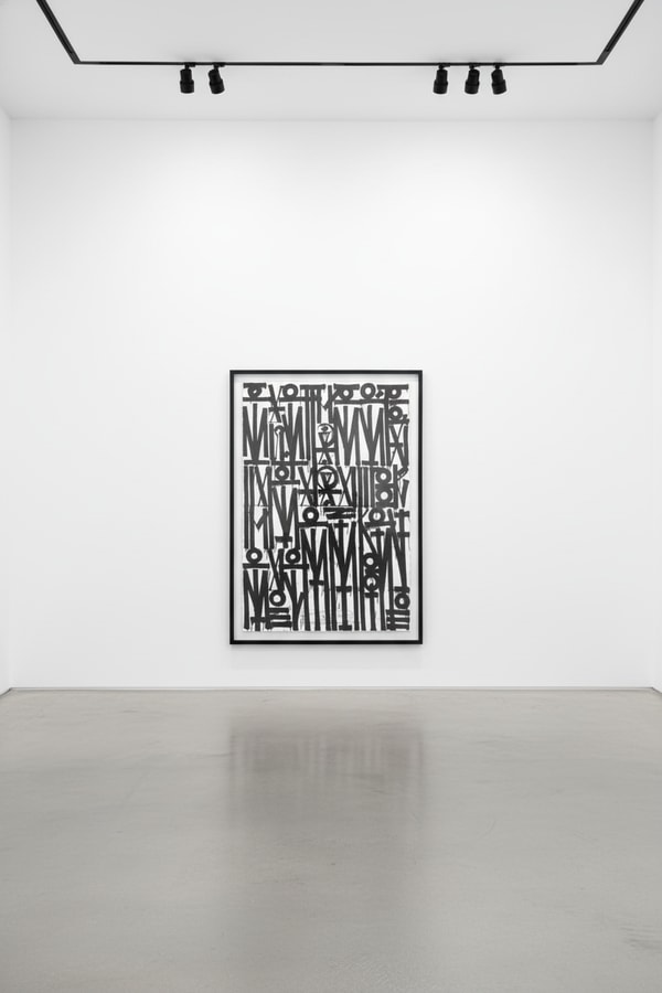 Retna - Even The Heart Skips A Beat, 2024, 1-color screenprint, hand cut, glitters added by hand.
Somerset Rad white velve...