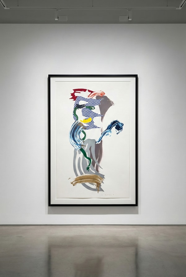 Roy Lichtenstein - Blue Face , from Brushstroke Figure Series (C. 226), 1989, Lithograph, wax type, woodcut and screen pri...