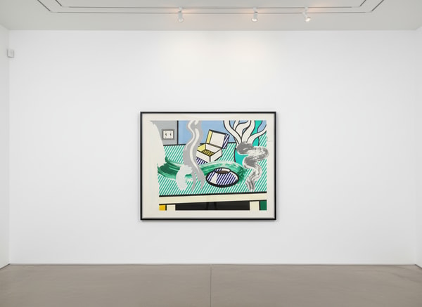 Roy Lichtenstein - Brushstroke Still Life With Box (C. 308A), 1997, Screen print on honeycomb-core aluminum panel inset in...