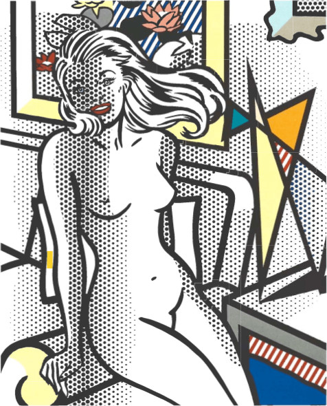 Roy Lichtenstein - Nude With Yellow Pillow (C. 283) , from Nudes Series, 1994