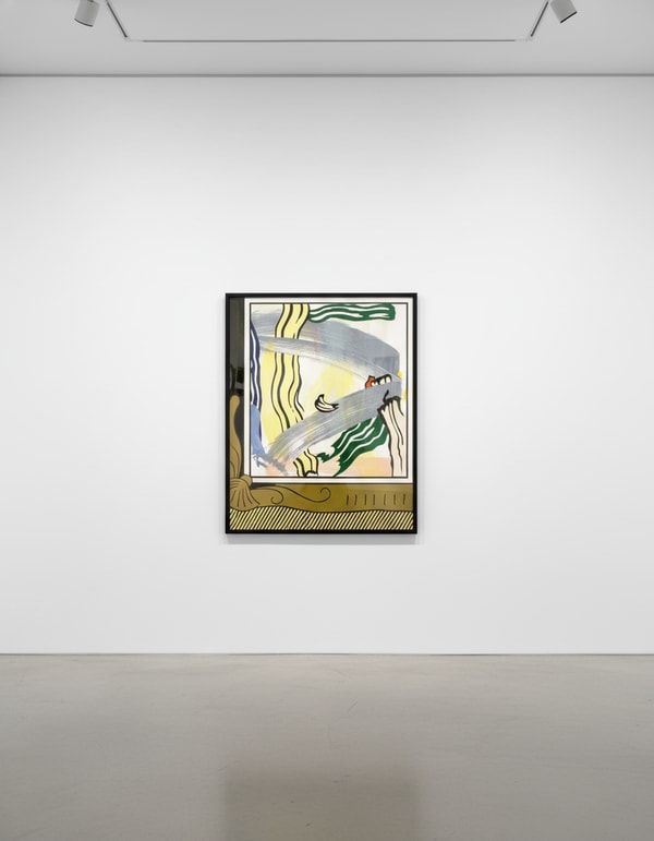 Roy Lichtenstein - Painting In A Gold Frame from Paintings Series (C. 206), 1984