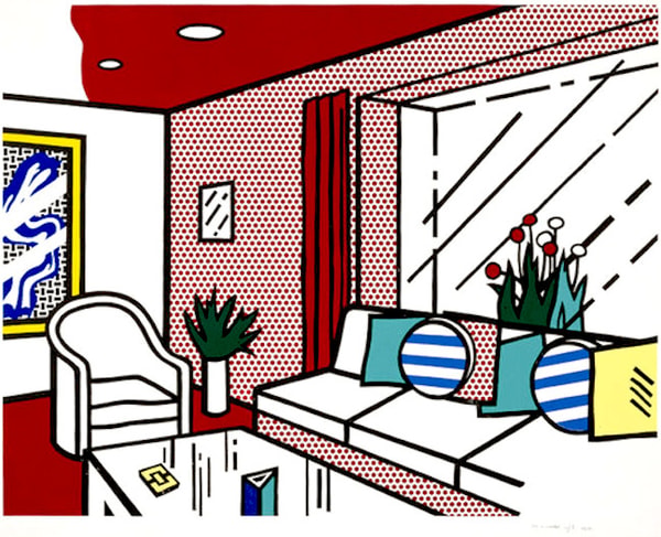 Roy Lichtenstein - The Living Room (C. 250), from Interiors, 1990-91