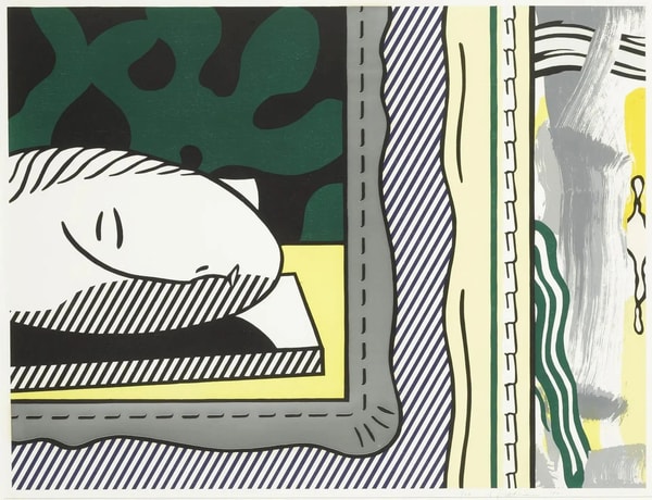 Roy Lichtenstein - Two Paintings: Sleeping Muse, 1984