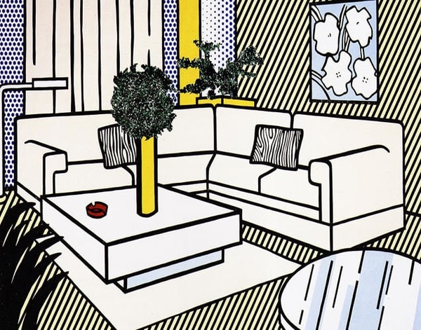 Roy Lichtenstein - Yellow Vase (C. 253), from Interiors, 1990-91
