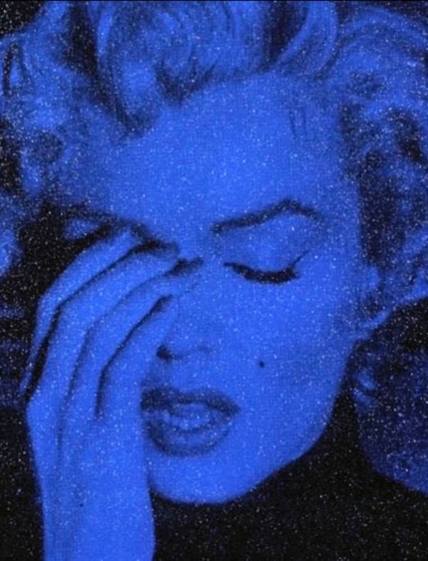 Russell Young - Marilyn Crying (California) Half Moon Blue, 2015