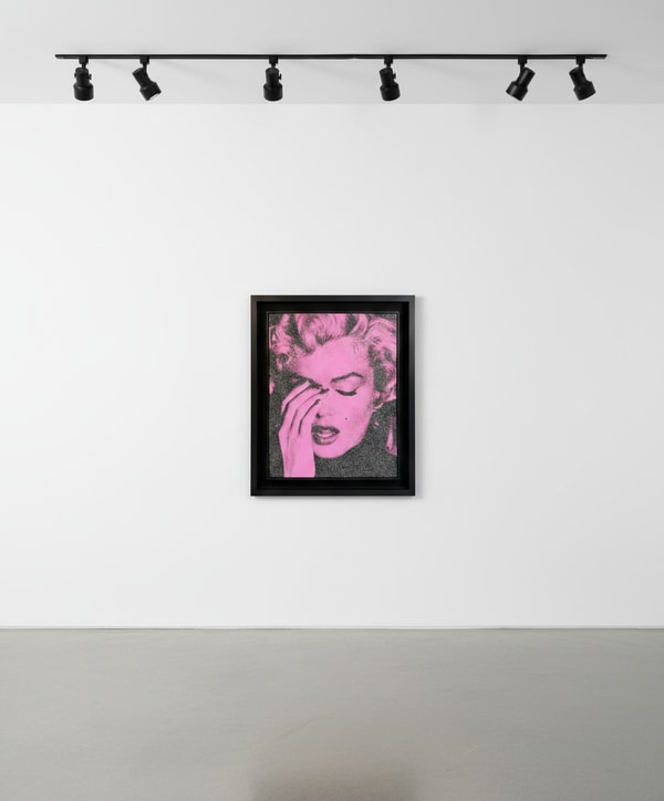 Russell Young - Marilyn Crying (California) Serrano Pink + Black, 2013