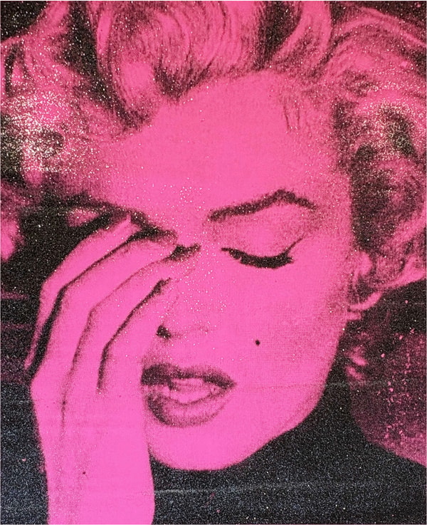 Russell Young - Marilyn Crying Diamond (Genesee Pink), 2024