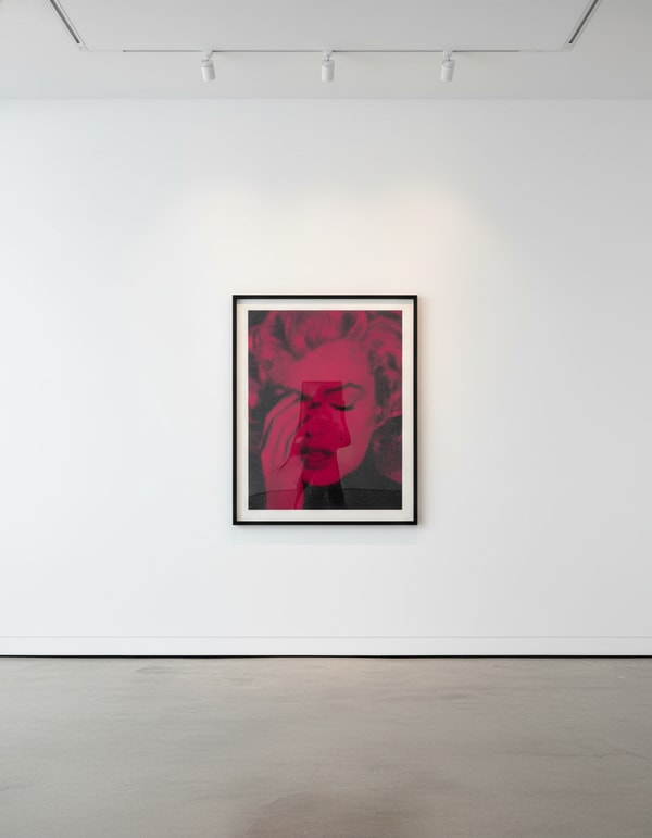 Russell Young - Marilyn Crying Hellfire Red, 2017, Hand-pulled acrylic and enamel screen print on linen with diamond dust ...
