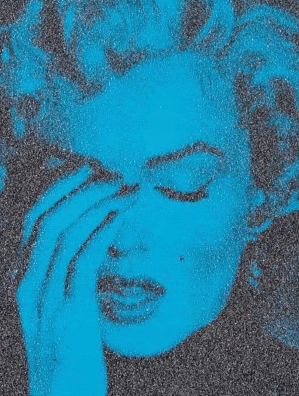Russell Young - Marilyn Crying Mariposa Blue, 2019