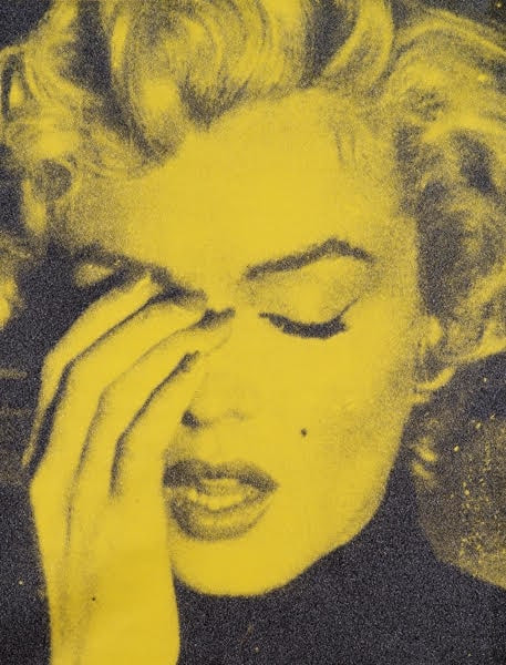 Russell Young - Marilyn Crying New York Yellow and Black, 2013