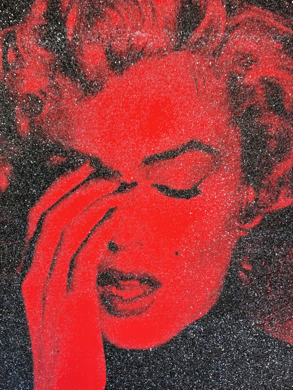Russell Young - Marilyn Crying Small Diamond (Apollo Red), 2024