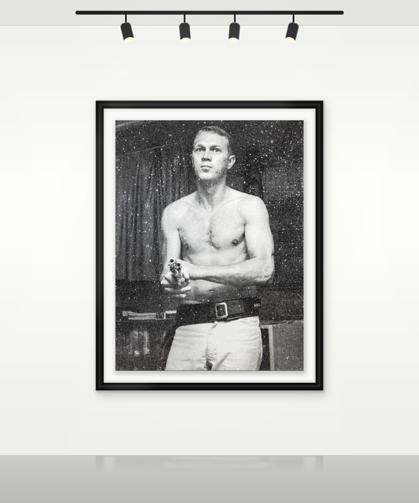 Russell Young - Steve McQueen (crash silver + black), 2018