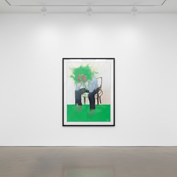 Sage Barnes - Consumed (Green), 2022, Giclee print with silkscreen printed colors, hand finished with acrylic paint on mus...