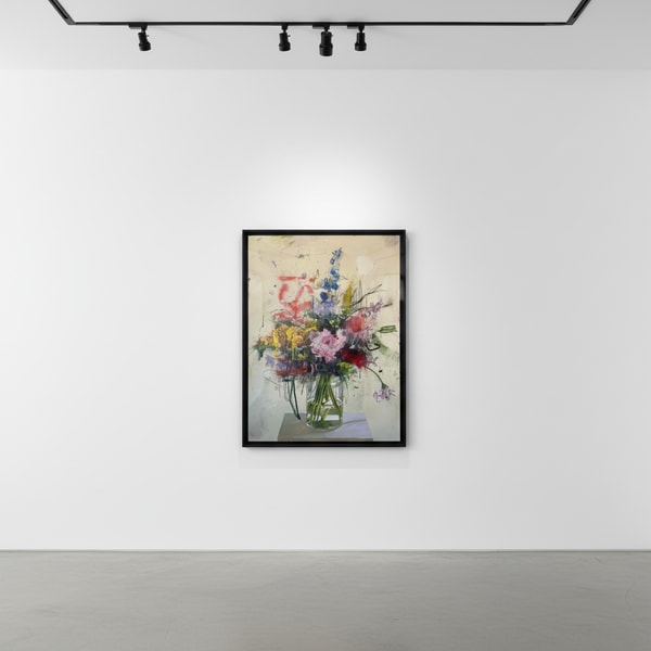 Sage Barnes - Floral Original #1, 2022, Acrylic and aerosol on canvas