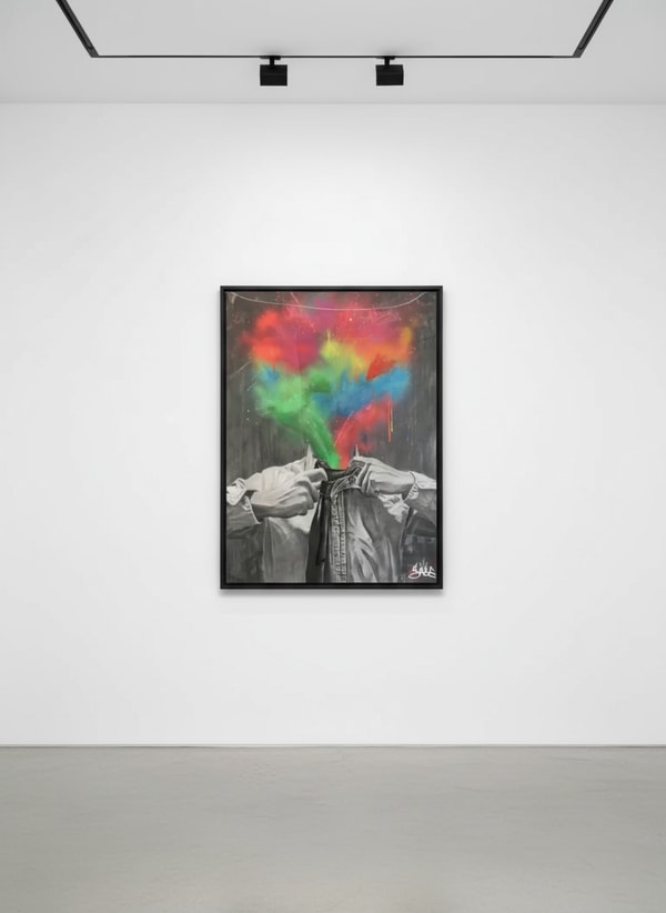 Sage Barnes - The Bigger Picture, 2016, Resin on spray paint