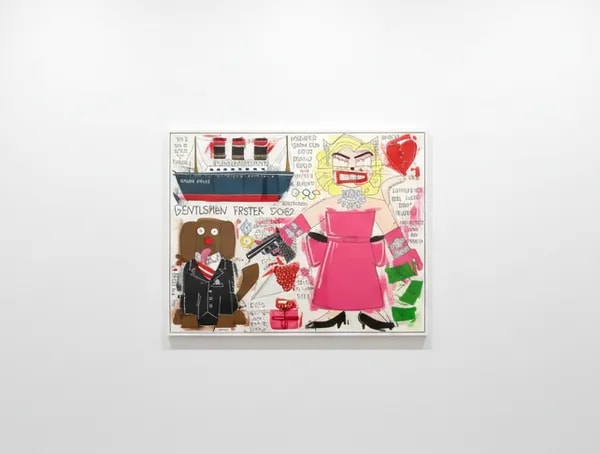 Sol Felpeto - Gentleman prefer dogs, Acrylic on canvas