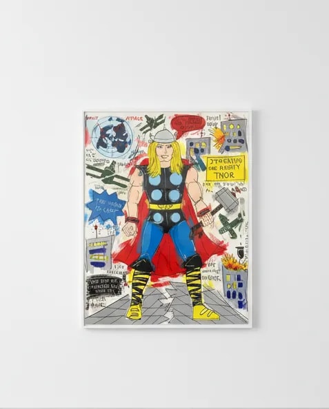 Sol Felpeto - Thor, Acrylic on canvas