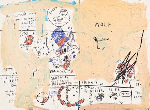 Jean-Michel Basquiat - Wolf Sausage, Screen print