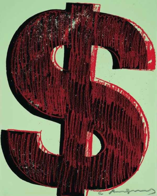 Andy Warhol - Dollar Sign $ (1) , 1982