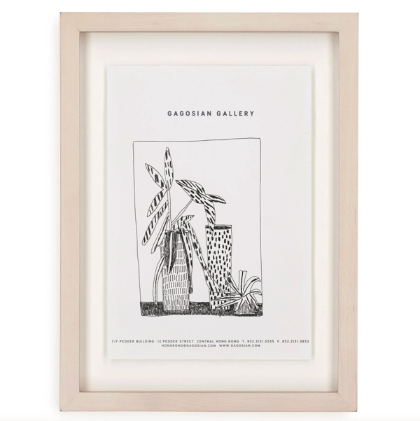 Jonas Wood - Untitled Plant and Vase Drawing, 2015