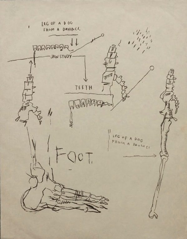 Jean-Michel Basquiat - Leg Of A Dog (Signed), 1983