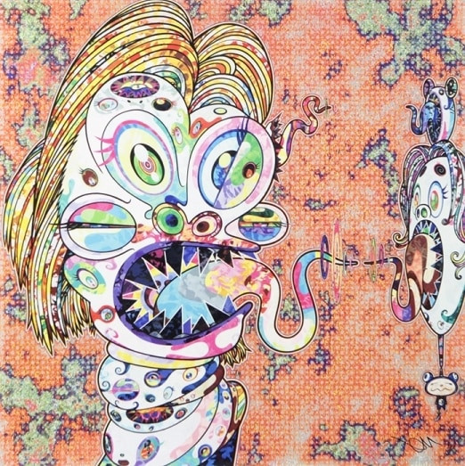 Takashi Murakami - An Homage to Francis Bacon (Study for Head of Isabel Rawsthorne, Moire), 2016