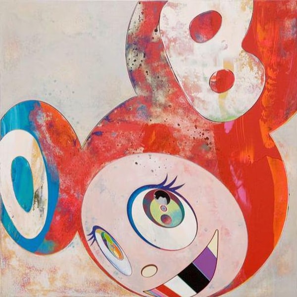 Takashi Murakami - And Then Abstracktes Bild (red), 2006