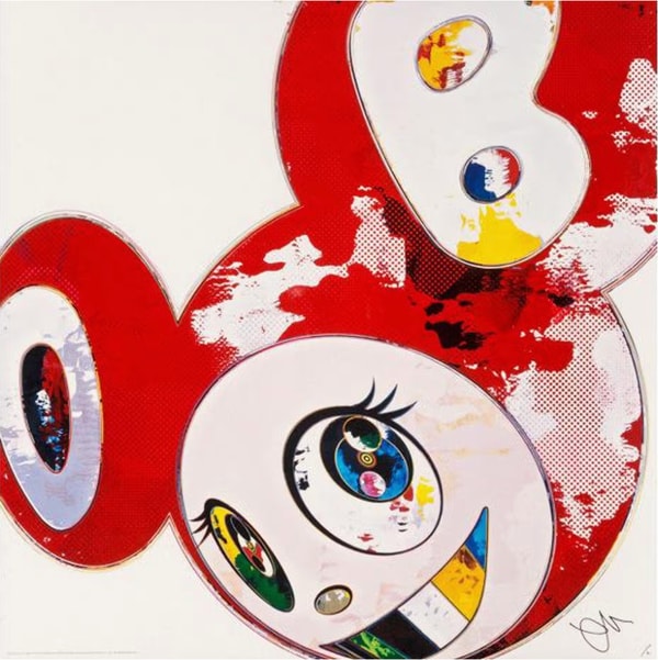 Takashi Murakami - And Then The Polke Method (red), 2013