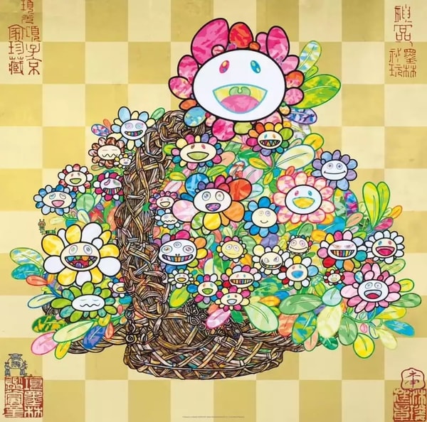 Takashi Murakami - Bouquet in a Basket, 2020