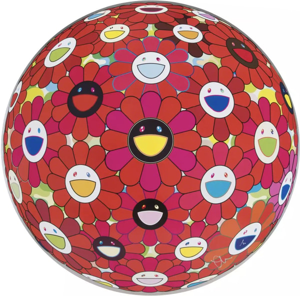 Takashi Murakami - Flowerball (3D) - Red Ball, 2013
