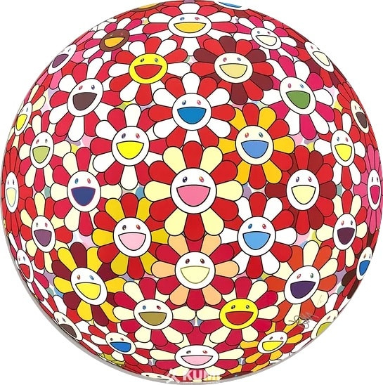 Takashi Murakami - Flowerball: Koi/Red crowned Crane Vermillion: From Japan with Love