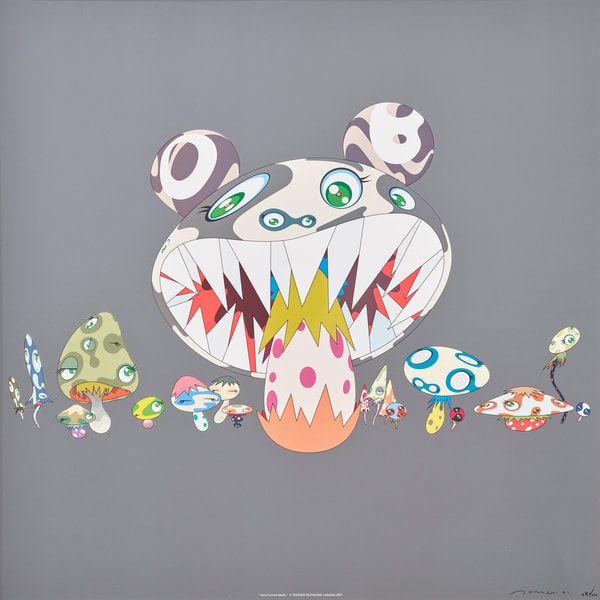 Takashi Murakami - Here Comes Media (grey), 2001