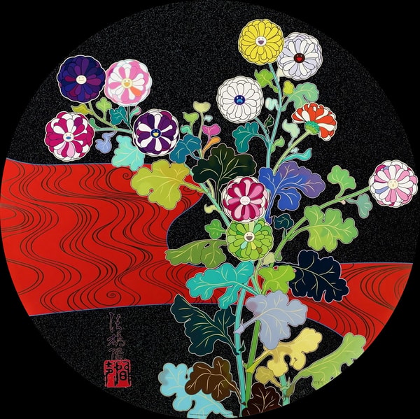 Takashi Murakami - Kansei Korin Red Stream, 2009